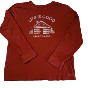 "Life is Good" Crusher tee. Mens large.